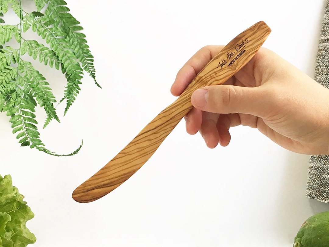 橄榄木 经典餐刀 果酱 奶油刀 - 餐刀/叉/匙组合 - 木头 橘色