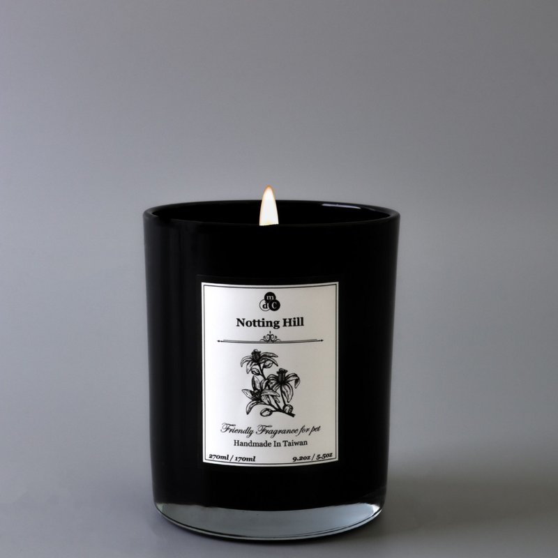 天然精油-宠物友善香氛蜡烛-Notting Hill (富豪花香调) - 蜡烛/烛台 - 玻璃 多色