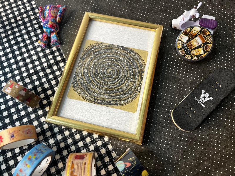 Zentangle禅绕画艺术-无限喜悦 - 插画/绘画/写字 - 纸 金色