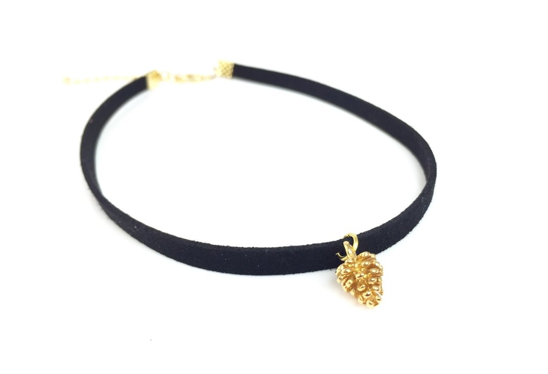 小松果颈链-金色 - 项链 - 真皮 金色