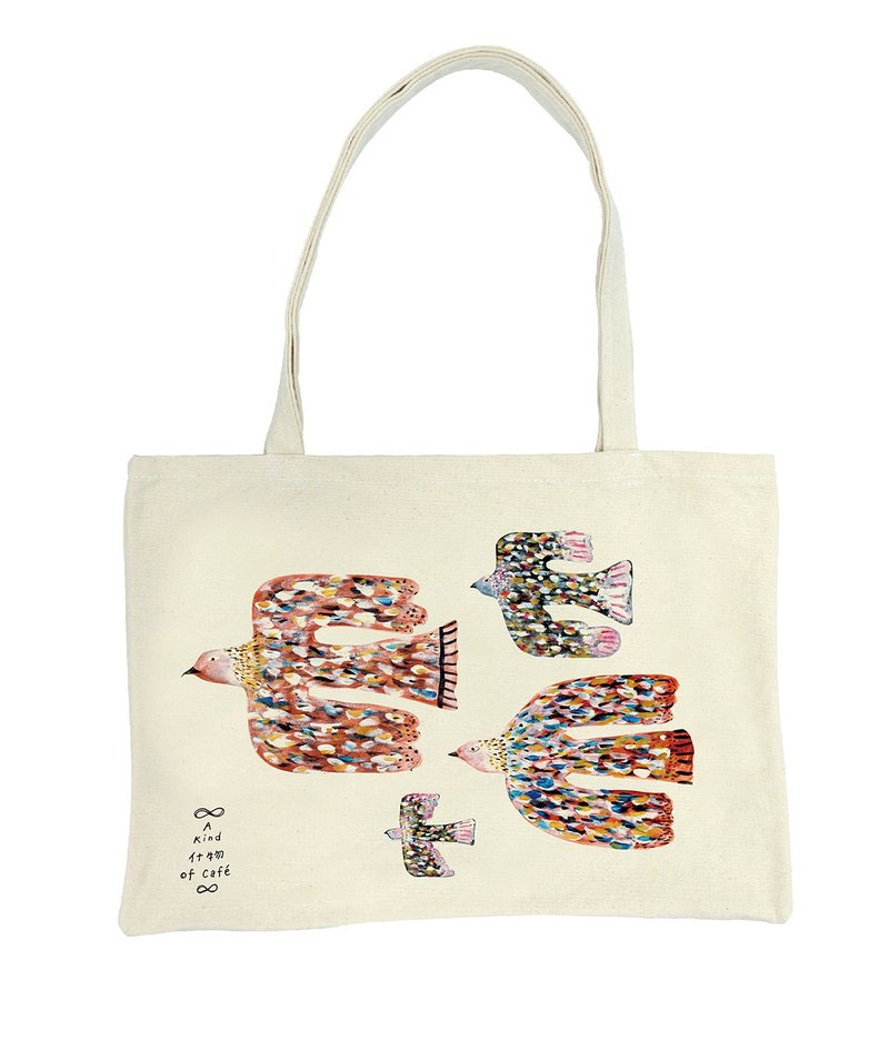 Fly me to the moon Tote Bag 群鸟 双面托特包 - 侧背包/斜挎包 - 其他材质 多色