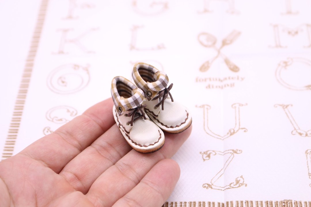 Small leather boots | Snow white lined - 摆饰 - 真皮 白色