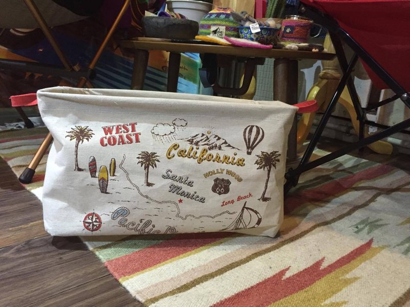 ☆圣莫尼卡 可折叠手提收纳袋/收纳篮☆(大) - 收纳用品 - 棉．麻 多色