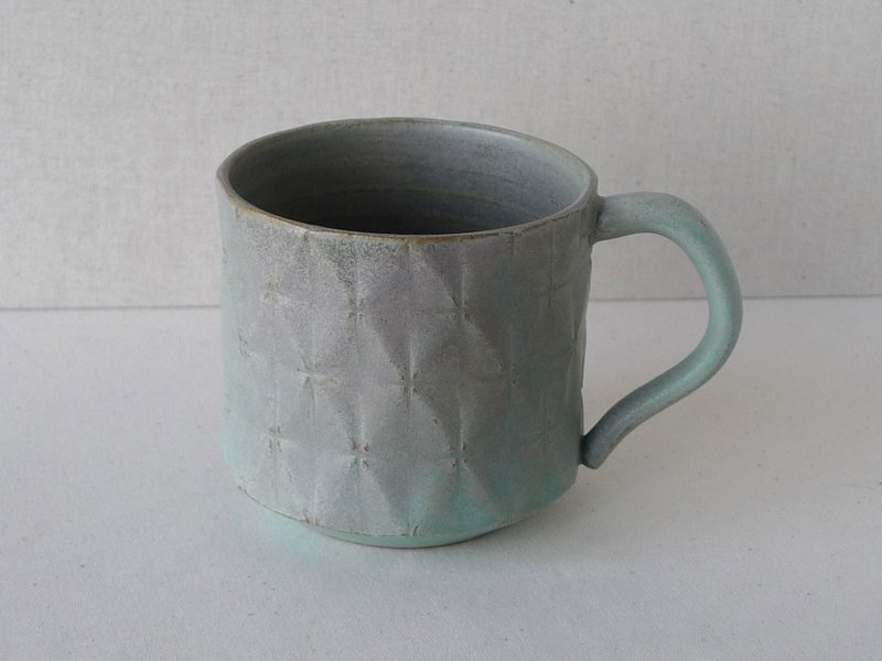 Diamond crest mug - 咖啡杯/马克杯 - 其他材质 蓝色