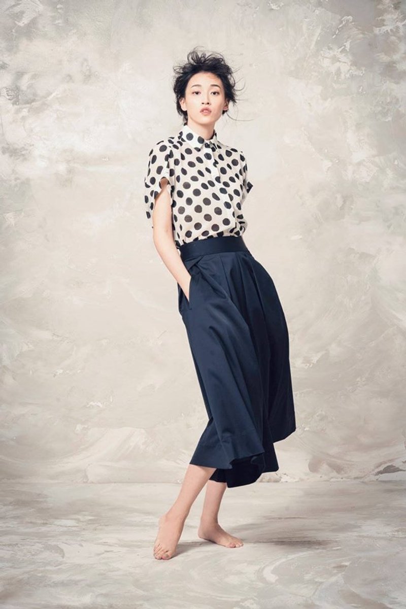 点点长衬衫 - 女装衬衫 - 其他材质 白色