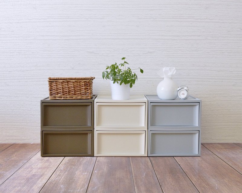 日本 RISU 北欧风堆叠抽屉柜组(加大版) M 四色可选 - 收纳用品 - 塑料 