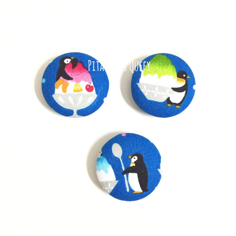 Pitaya des Quefy 单头发束/ 发圈 刨冰企鹅 宝蓝 - 发饰 - 棉．麻 