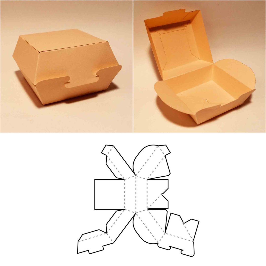 Donut box template, doughnut box, donut gift box, donut packaging, Cricut, SVG - 图文模板设计 - 其他材质 