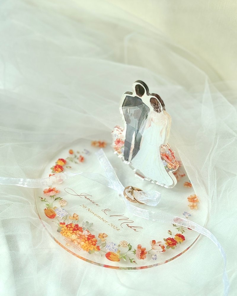 moonism原创设计 婚礼ring pillow 结婚戒指枕订制 - 摆饰 - 压克力 