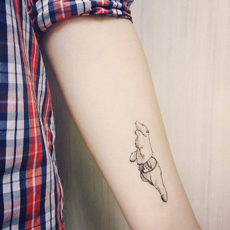 cottontatt polar bear 北极熊 手绘 纹身贴纸 - 纹身贴 - 其他材质 黑色