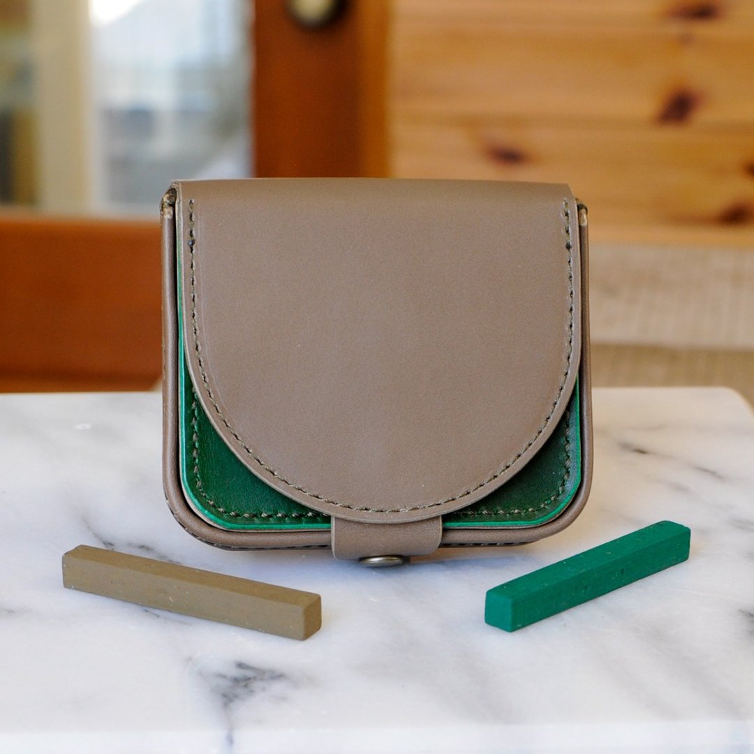 Box-shaped mini wallet No.1 Buttero - 皮夹/钱包 - 真皮 多色