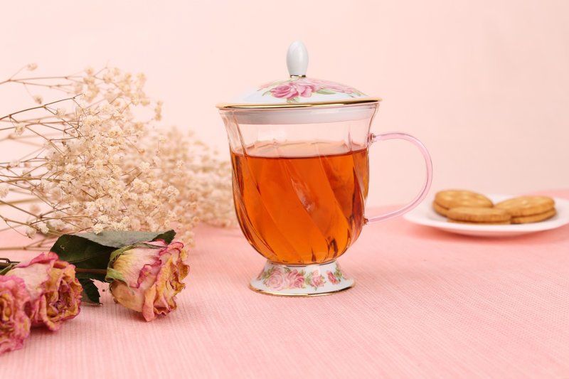 晶艳玫瑰盖杯精装(300ml) - 茶具/茶杯 - 玻璃 