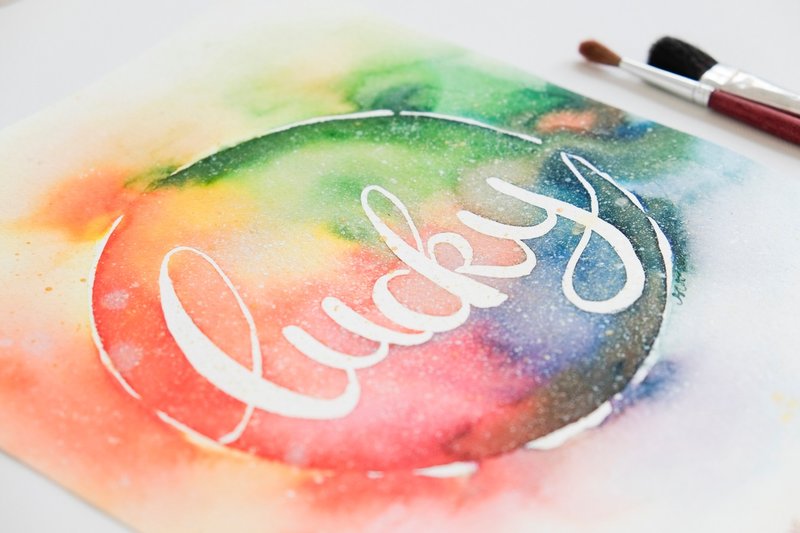 客制化 - 婚礼全手绘原稿 西洋书法 水彩画作 21*30cm - 海报/装饰画/版画 - 纸 多色