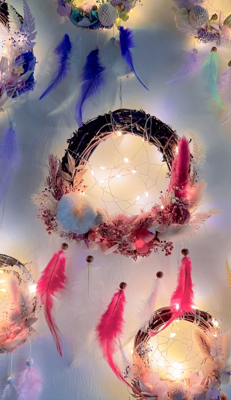 不凋花LED灯捕梦网 | 红色 - 灯具/灯饰 - 植物．花 红色