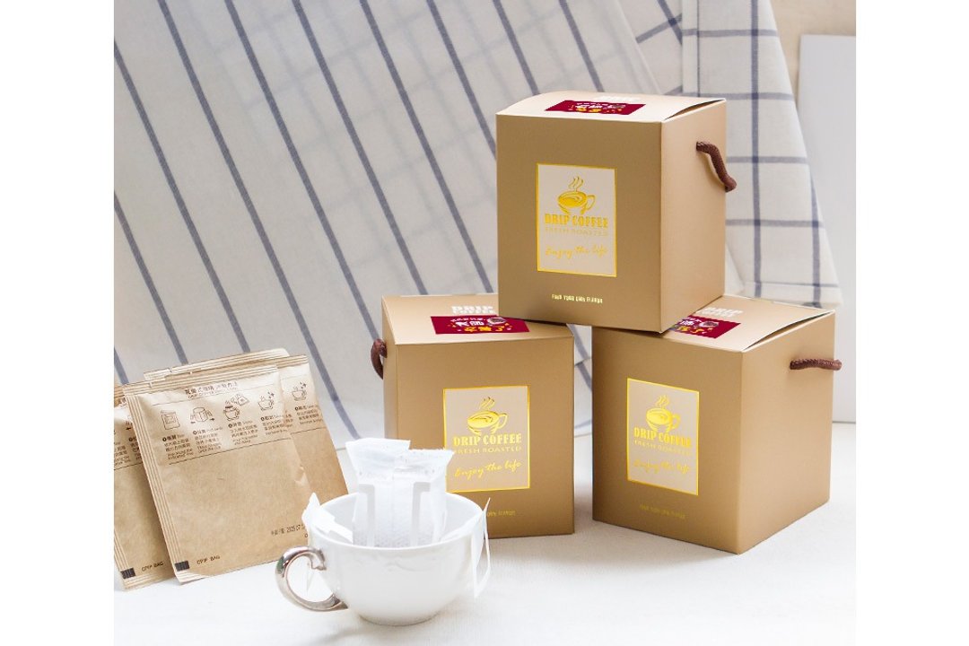 教师节礼物赠品 严选滤挂咖啡(10入)礼盒 | 工商礼品 送老师 - 咖啡 - 新鲜食材 卡其色
