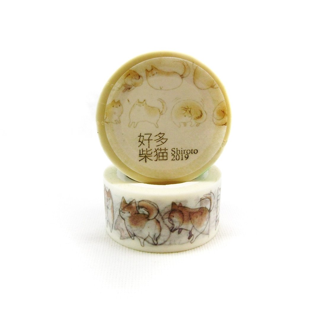 好多柴猫-和纸胶带 - 纸胶带 - 纸 卡其色