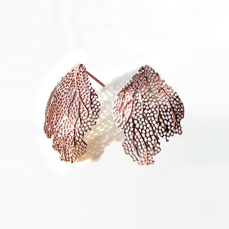 【雙11折扣】Silver earrings Coral Earrings - 耳环/耳夹 - 纯银 