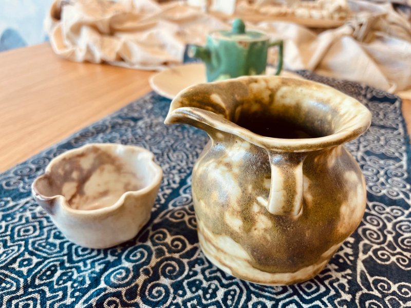 仿青铜双耳茶海。向苏东坡致敬。老灵魂 古风时器 来场茶席上穿越 - 茶具/茶杯 - 瓷 黄色