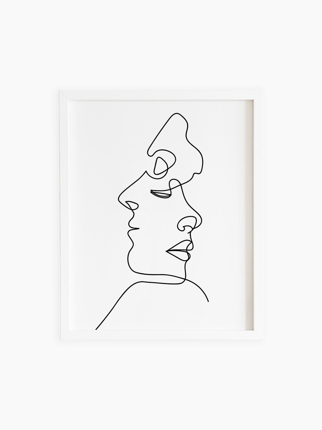 Couple Kissing One Line Art - 海报/装饰画/版画 - 其他材质 