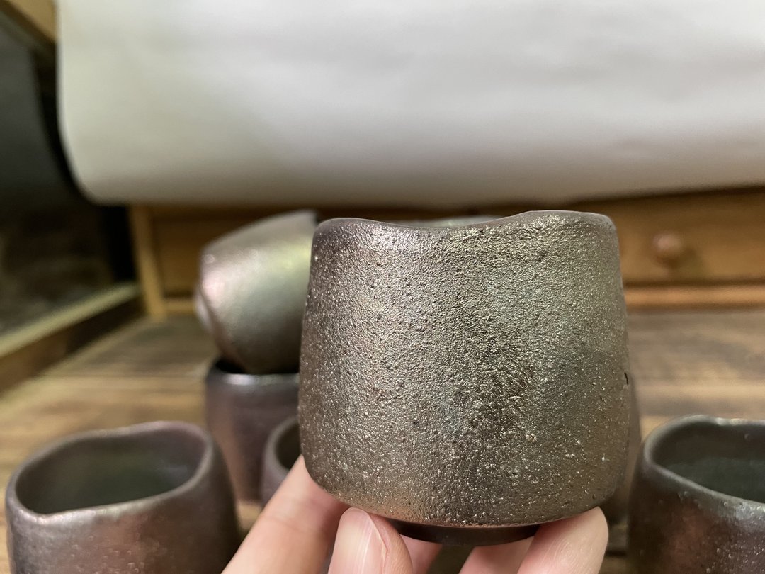 茶杯/8个为一组/柴烧/手工/手做/金彩/杨博戎 - 茶具/茶杯 - 陶 