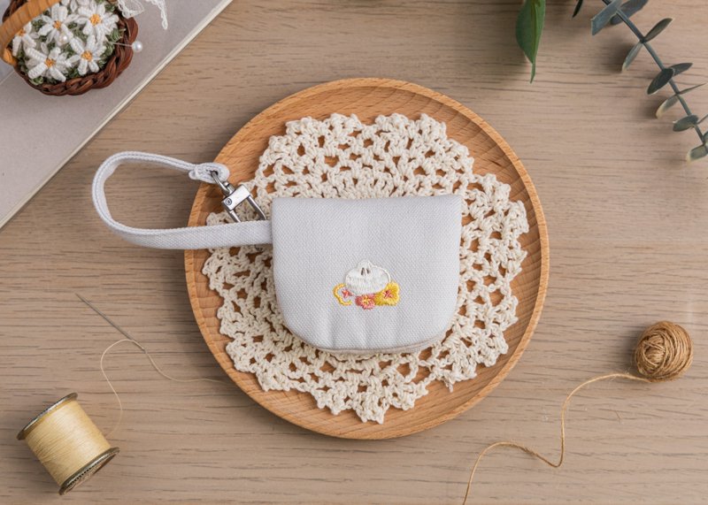 【小笼包花花-花伴小挂包】生活配件 / 小镜子 - 其他 - 聚酯纤维 灰色