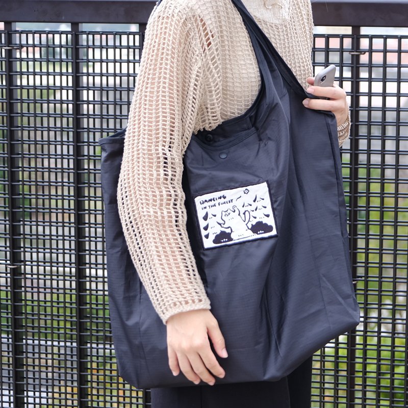 绒绒森林-Dancing in the forest 尼龙袋/两款 - 侧背包/斜挎包 - 聚酯纤维 