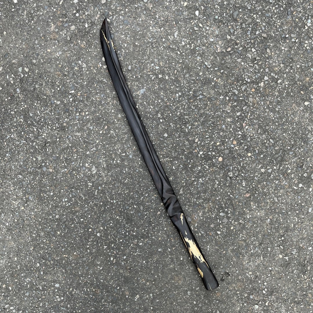 我贩剑　妖刀　绝零破尘　手工木剑艺术木刀　武士刀日本刀　魔剑 - 摆饰 - 木头 黑色