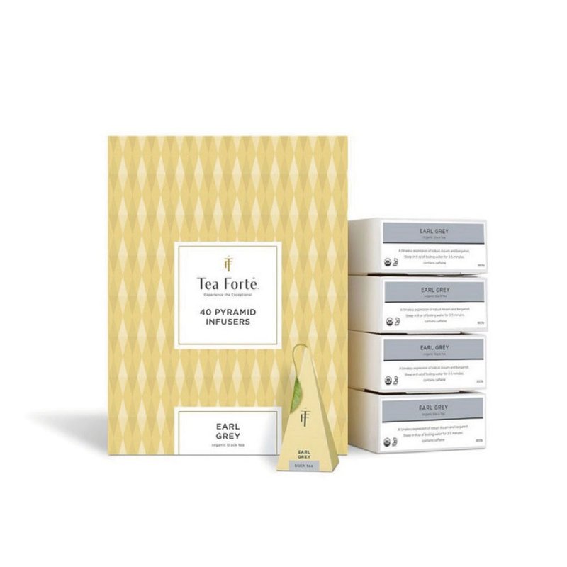 Tea Forte 40入金字塔型丝质茶包 - 伯爵红茶 - 茶 - 新鲜食材 
