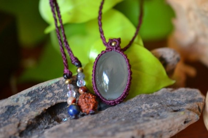 烟熏风★花园水晶花边吊坠garm105 - 项链 - 宝石 