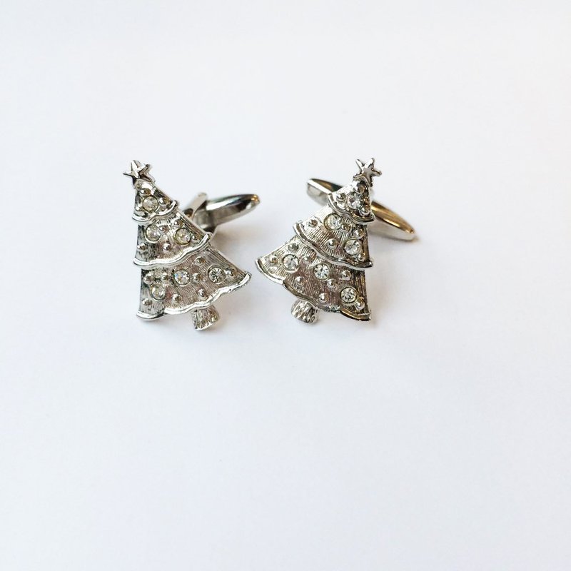 圣诞限量- 圣诞树袖扣 Christmas Tree Cufflink - 袖扣 - 其他金属 