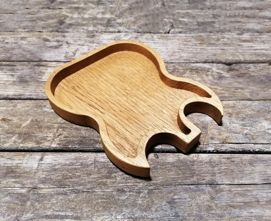 Personalized Guitar Tray, Custom Tray, Guitar Pick Holder, Catch All Tray - 吉他配件 - 木头 金色