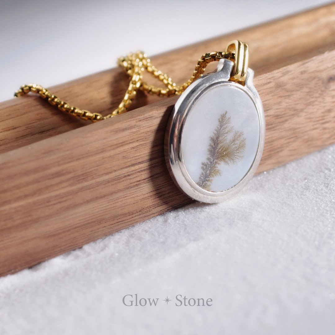 GLOWSTONE小树玛瑙吊坠 - 项链 - 水晶 透明