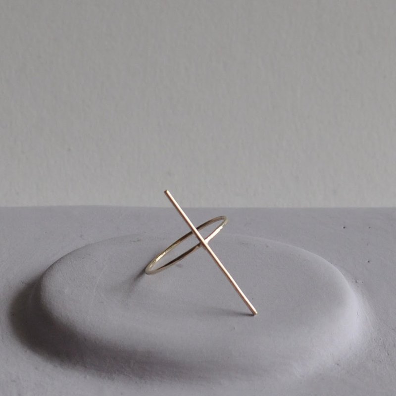 k10金戒指单直线/0.8mm圆线/尺寸可指定 - 戒指 - 其他金属 金色