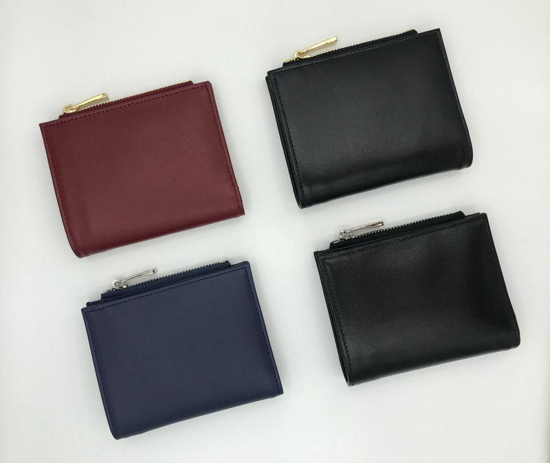 短夾包 真皮皮夾 Minimalist Slim Leather wallet - 皮夹/钱包 - 真皮 黑色