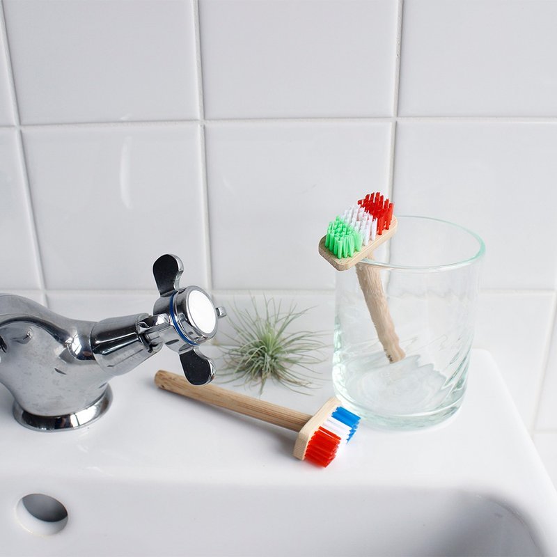 迷你清洁刷 (2入组) Plentz Petit Scrub Brush - 其他 - 竹 蓝色