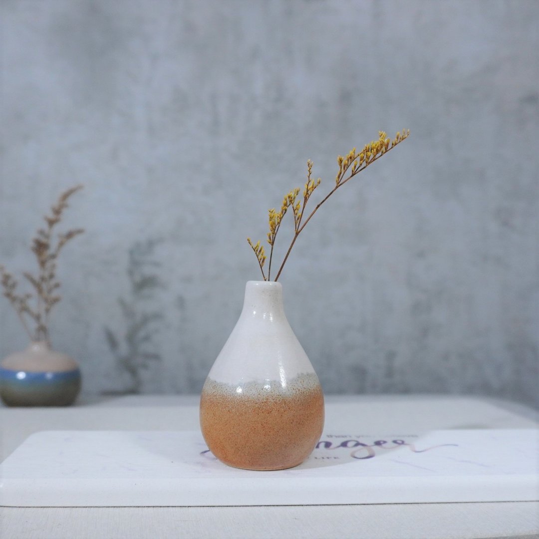 黄昏壶形花瓶-约6cm - 花瓶/陶器 - 陶 多色