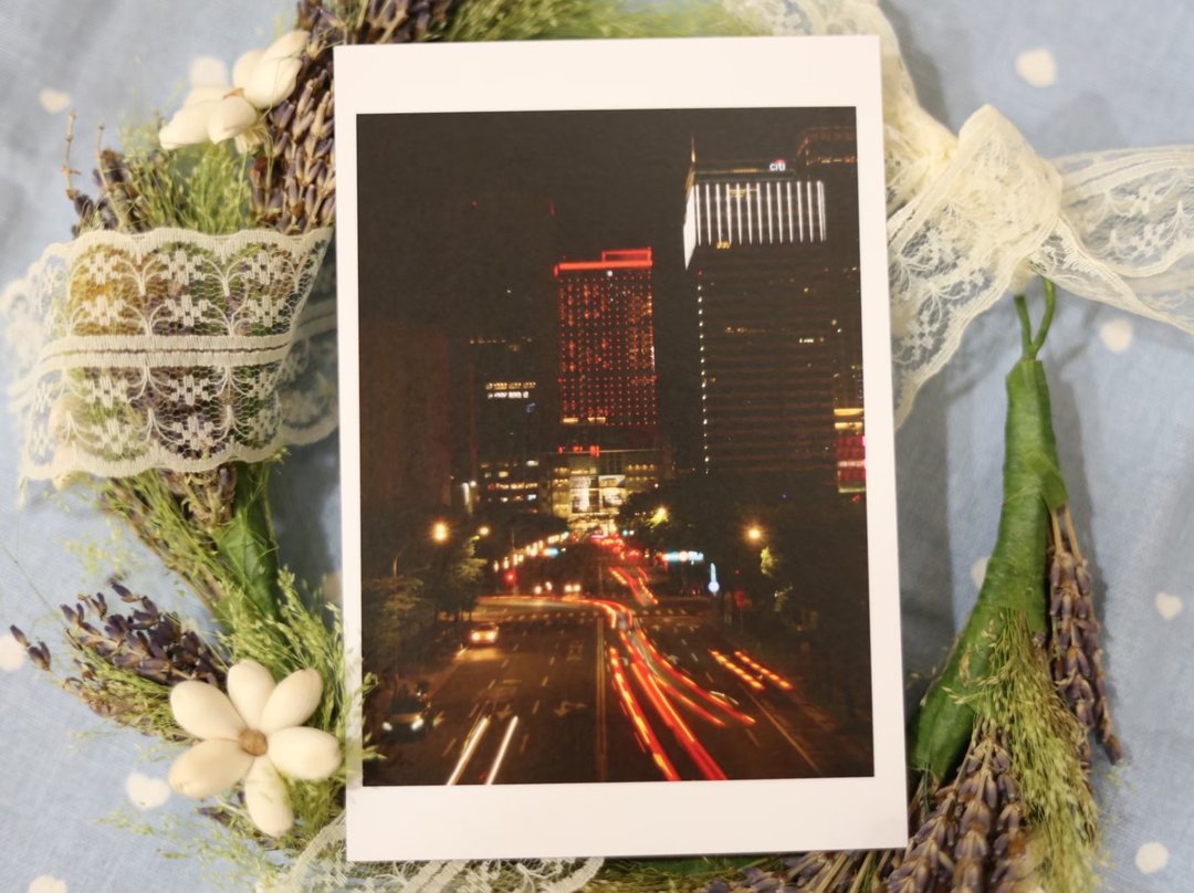 【明信片】夜里的信义区Xinyi District at night - 卡片/明信片 - 纸 白色