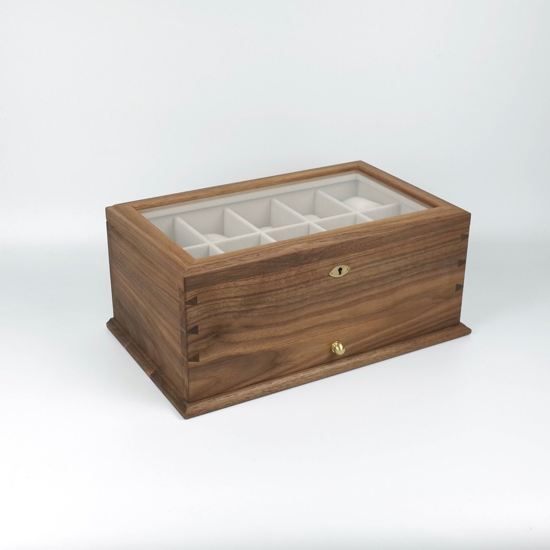 胡桃木双层手表盒 - 收纳用品 - 木头 