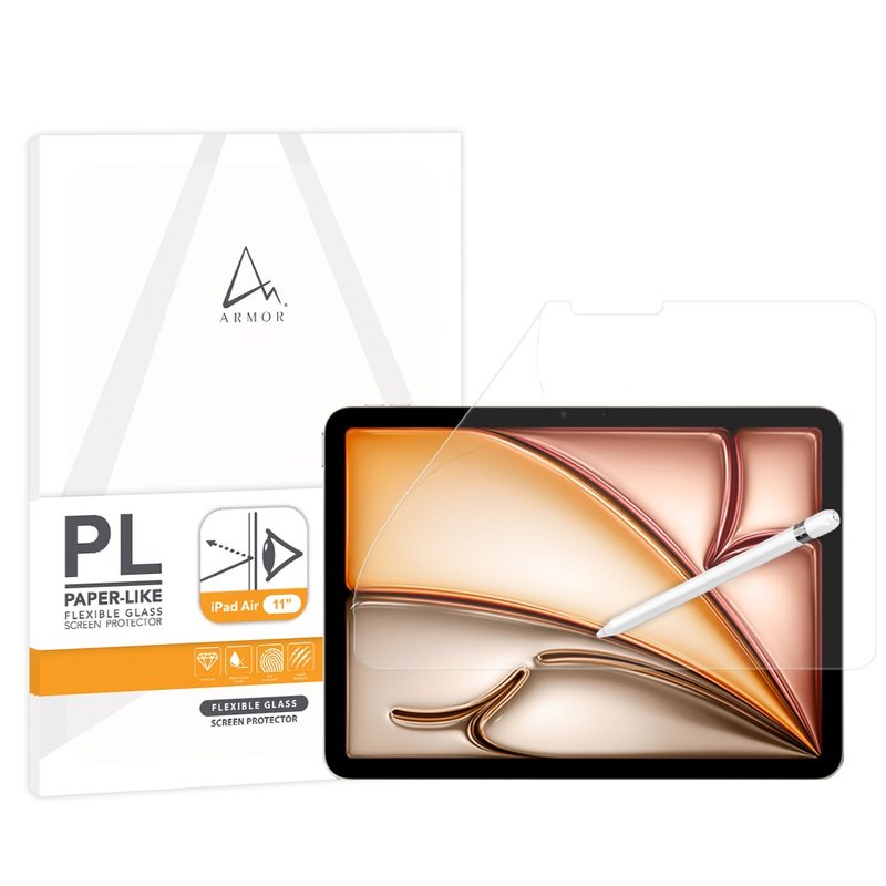 ARMOR iPad Air 11(M2,2024/M3,2025) 软性玻璃类纸萤幕保护贴 - 平板/电脑保护壳 - 其他材质 