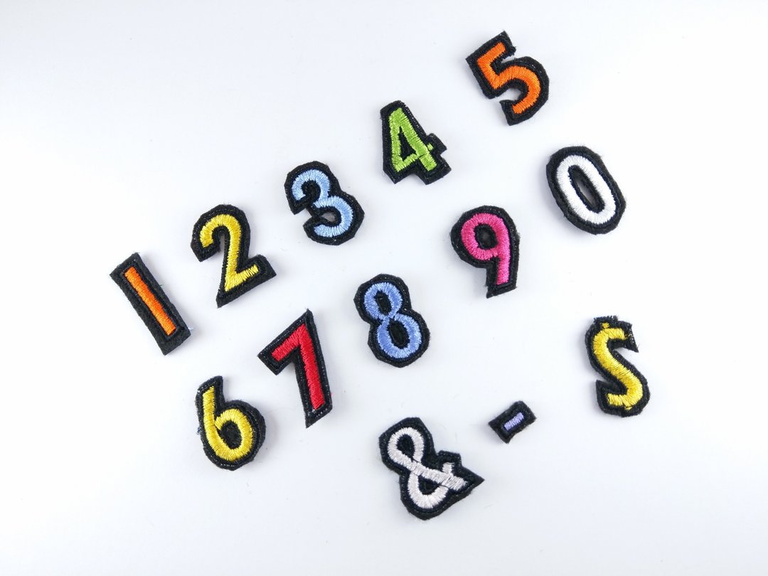 彩色阿拉伯数字符号烫片刺绣贴片字母贴片牛仔布刺绣片补丁 - 其他 - 其他材质 多色