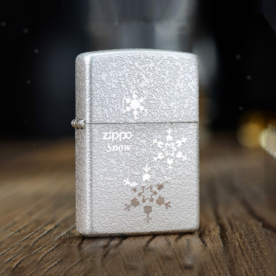 【ZIPPO官方旗舰店】 冬季恋歌-雪花飘落防风打火机 ZA-1-7 - 其他 - 铜/黄铜 白色
