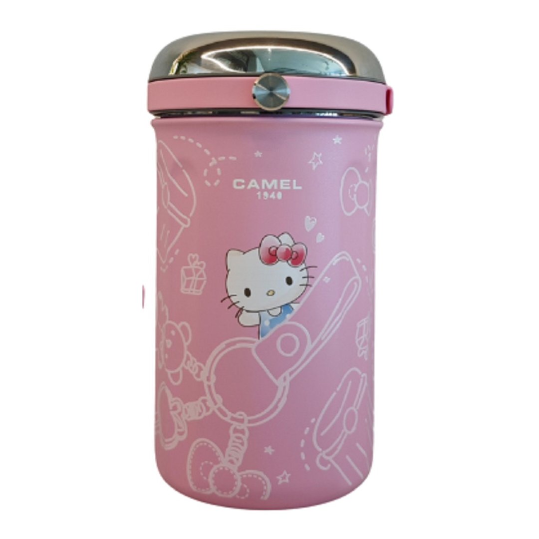 粉红色Hello Kitty 1.0L升不锈钢保温饭壶附0.7L玻璃容器送帆布袋 - 保温瓶/保温杯 - 其他材质 粉红色