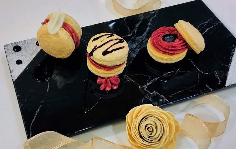 蓝莓马卡龙・创意烘焙手作・平板教学・一人成班 - 美食 - 新鲜食材 