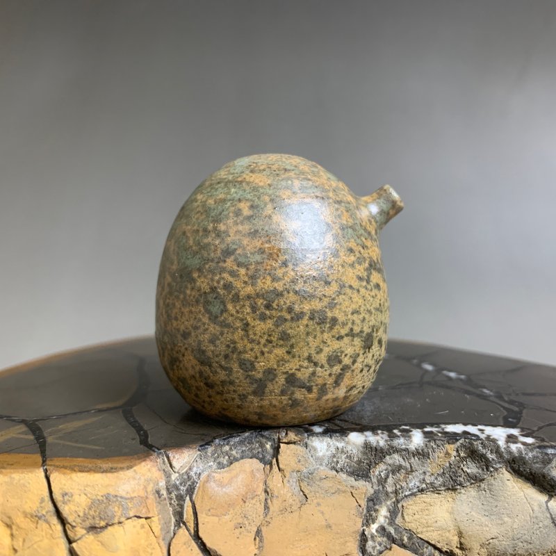 台湾【陶烧釉变】手拉坯水滴砚滴(小)16 - 其他 - 陶 咖啡色