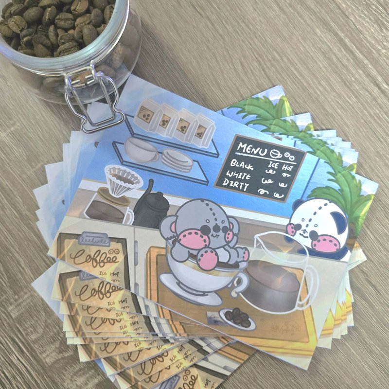 Vipstorey树熊|咖啡店明信片 - 卡片/明信片 - 纸 多色