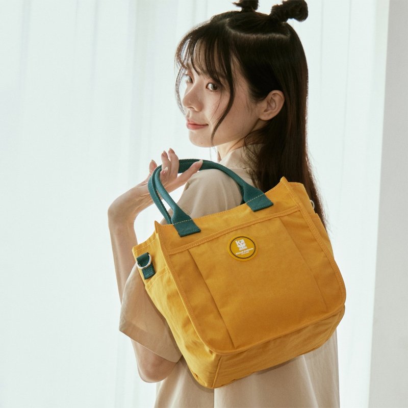 【Kinloch Anderson】迷雾森林 手提斜背托特包-黄色 - 手提包/手提袋 - 尼龙 黄色