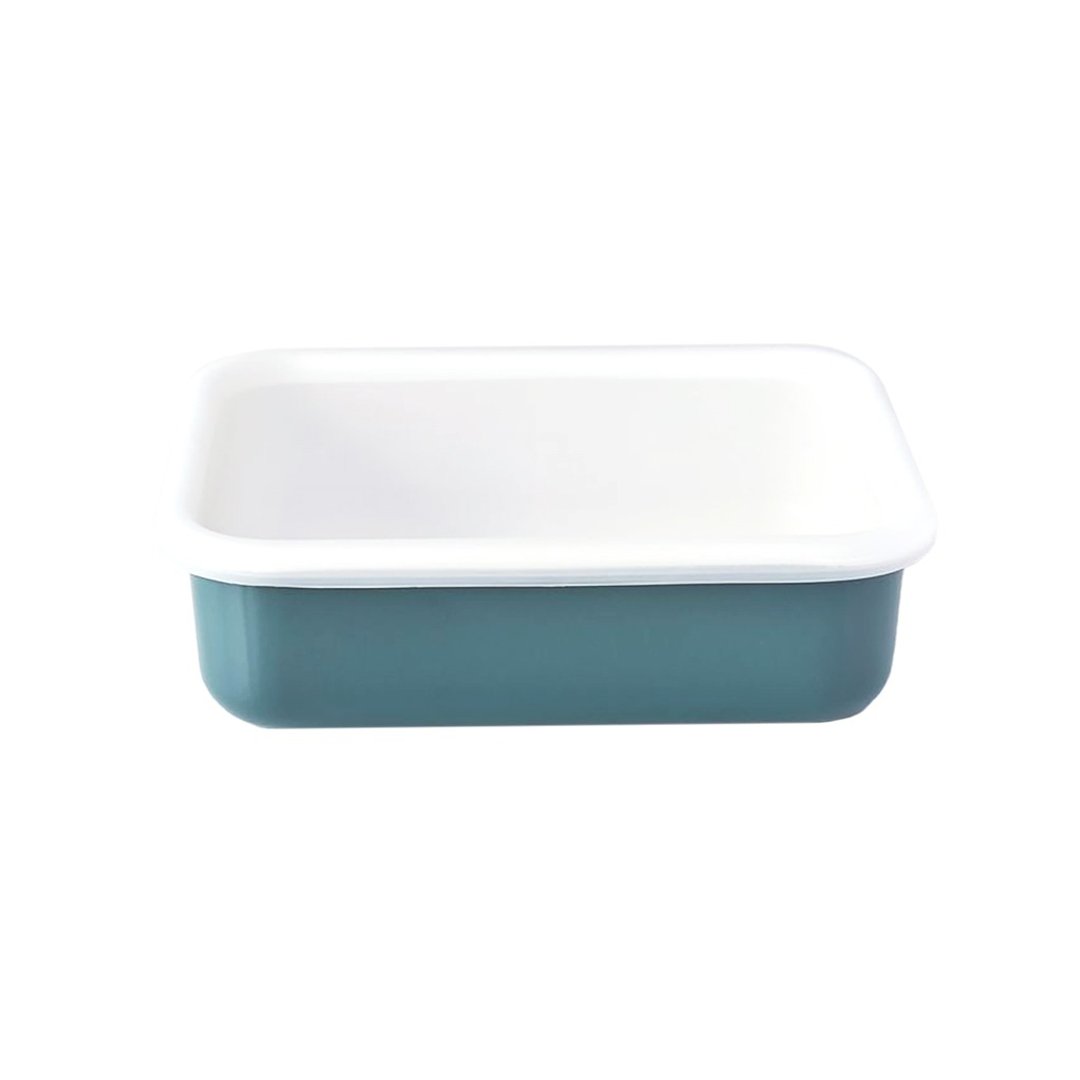COTTON 珐琅烘焙保鲜盒 烟蓝 1.35L - 厨房用具 - 珐琅 绿色