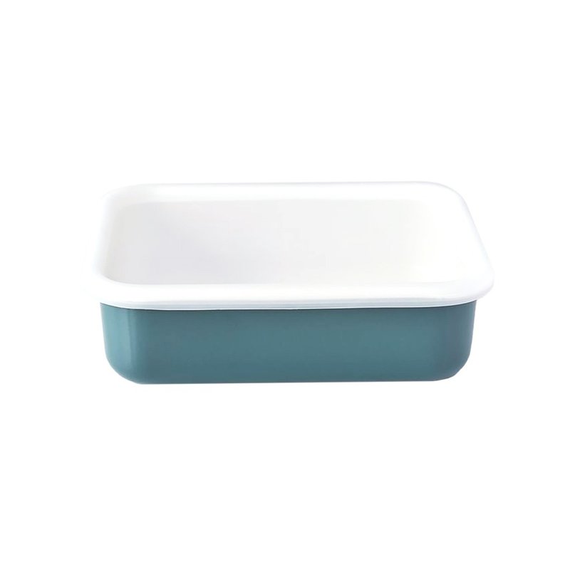 COTTON 珐琅烘焙保鲜盒 烟蓝 1.35L - 厨房用具 - 珐琅 绿色