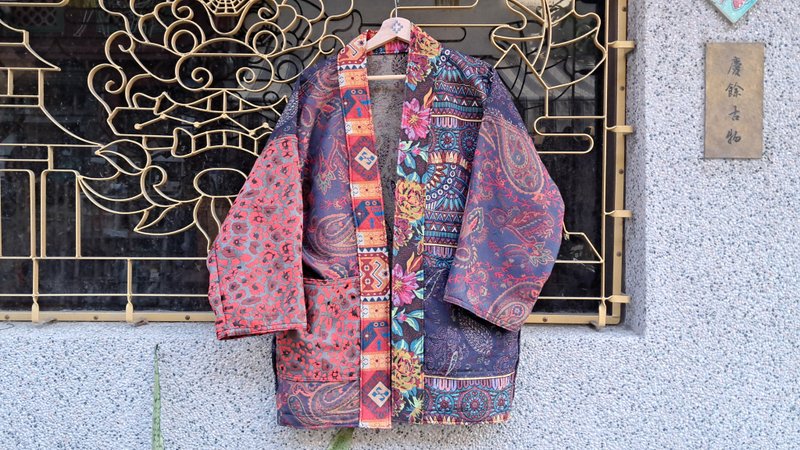 AMIN'S SHINY WORLD 毕卡索拼接 KIMONO   ONLY系列 - 女装休闲/机能外套 - 棉．麻 多色