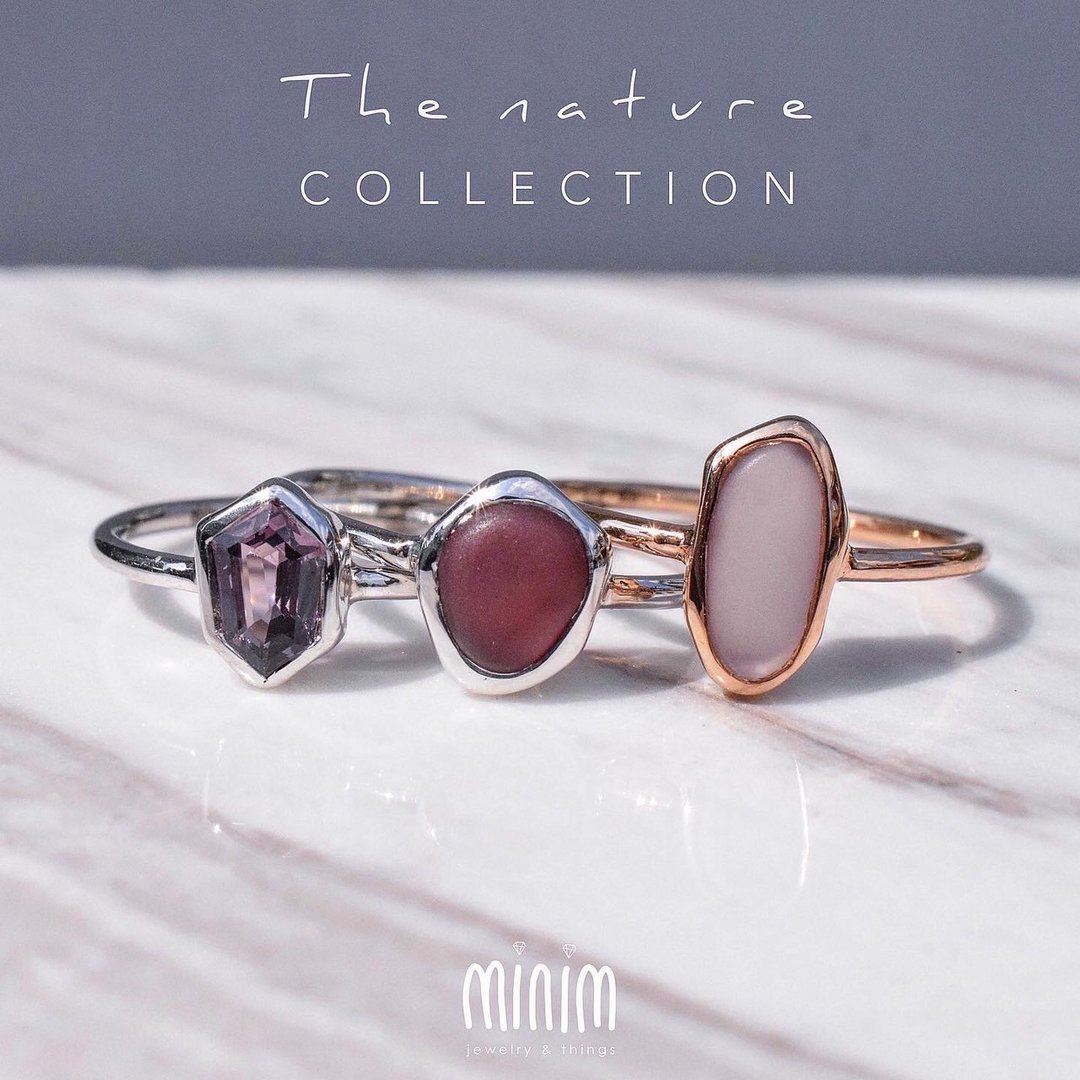 Spinel gemstone ring, The Nature model #minimthenature #minimsignature R523 - 戒指 - 纯银 